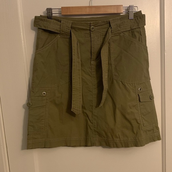 Lucy Olive Green Mini Skirt - Picture 1 of 10